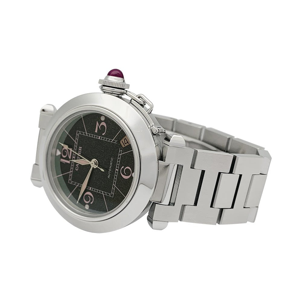 Montre CARTIER "Pasha" en acier et tourmaline - Castafiore