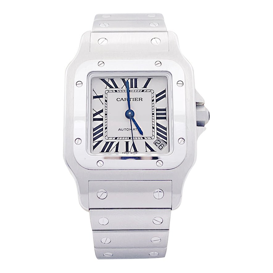 Montre Cartier "Santos Galbée", acier. - Castafiore