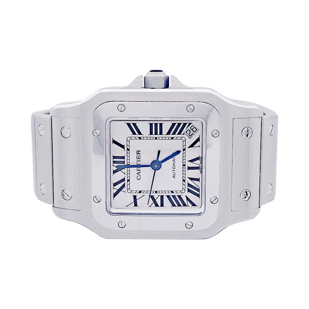 Montre Cartier "Santos Galbée", acier. - Castafiore