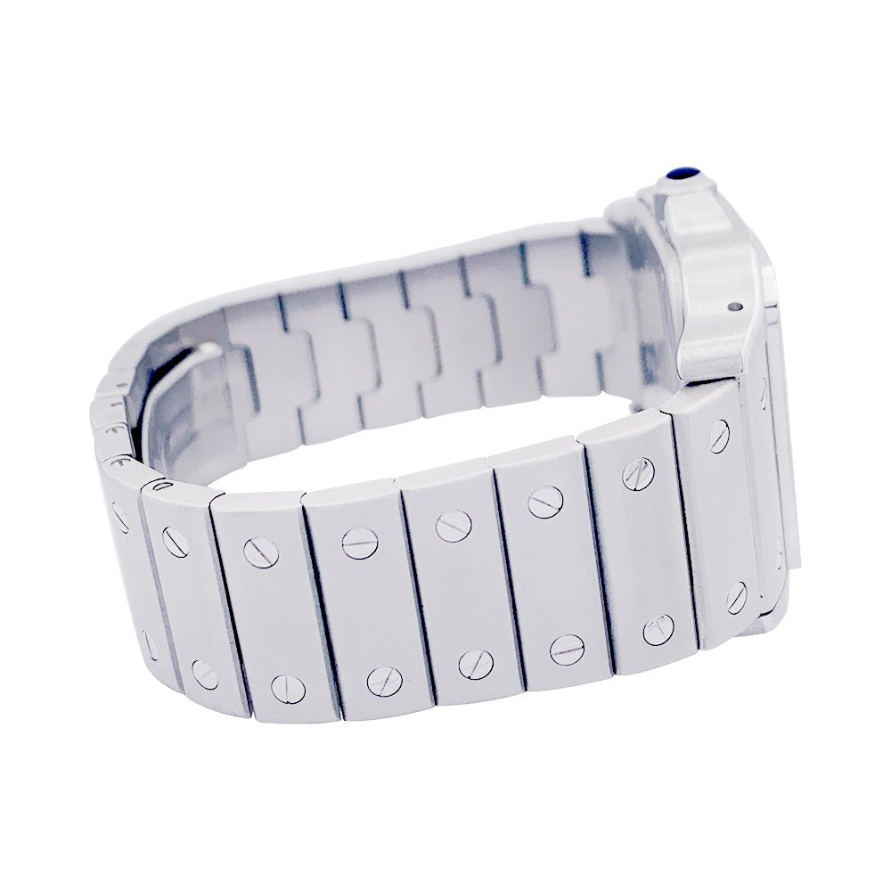 Montre Cartier "Santos Galbée", acier. - Castafiore