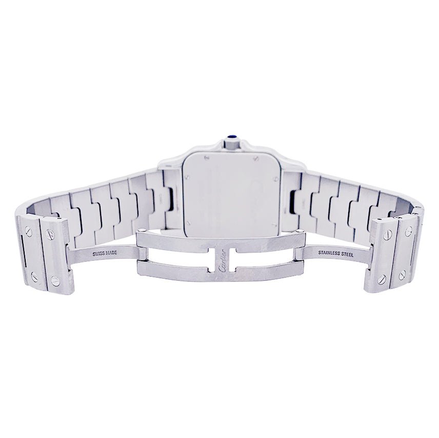 Montre Cartier "Santos Galbée", acier. - Castafiore