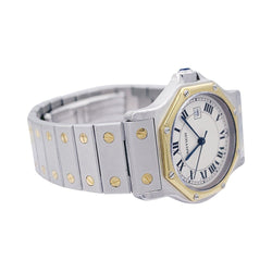 Montre CARTIER "Santos Octogonale" en acier et or jaune - Castafiore