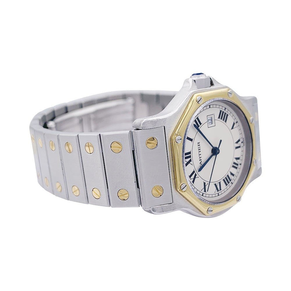Montre CARTIER "Santos Octogonale" en acier et or jaune - Castafiore