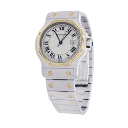 Montre CARTIER "Santos Octogonale" en acier et or jaune - Castafiore