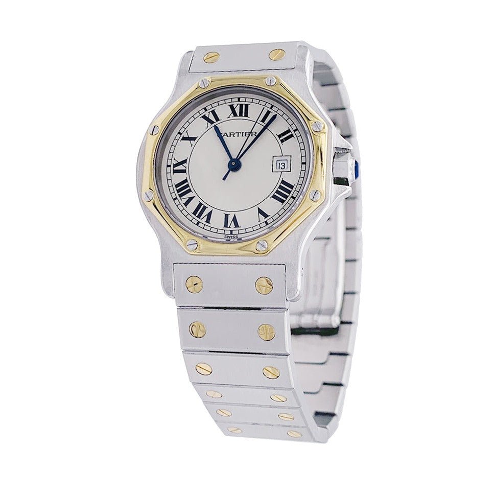 Montre CARTIER "Santos Octogonale" en acier et or jaune - Castafiore