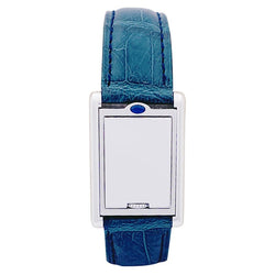 Montre Cartier "Tank basculante" acier, cuir. - Castafiore