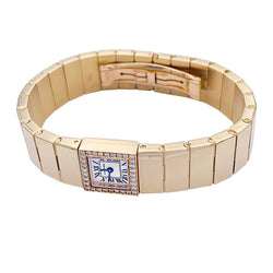 Montre Cartier, "Tank Lingot", or jaune, diamants. - Castafiore