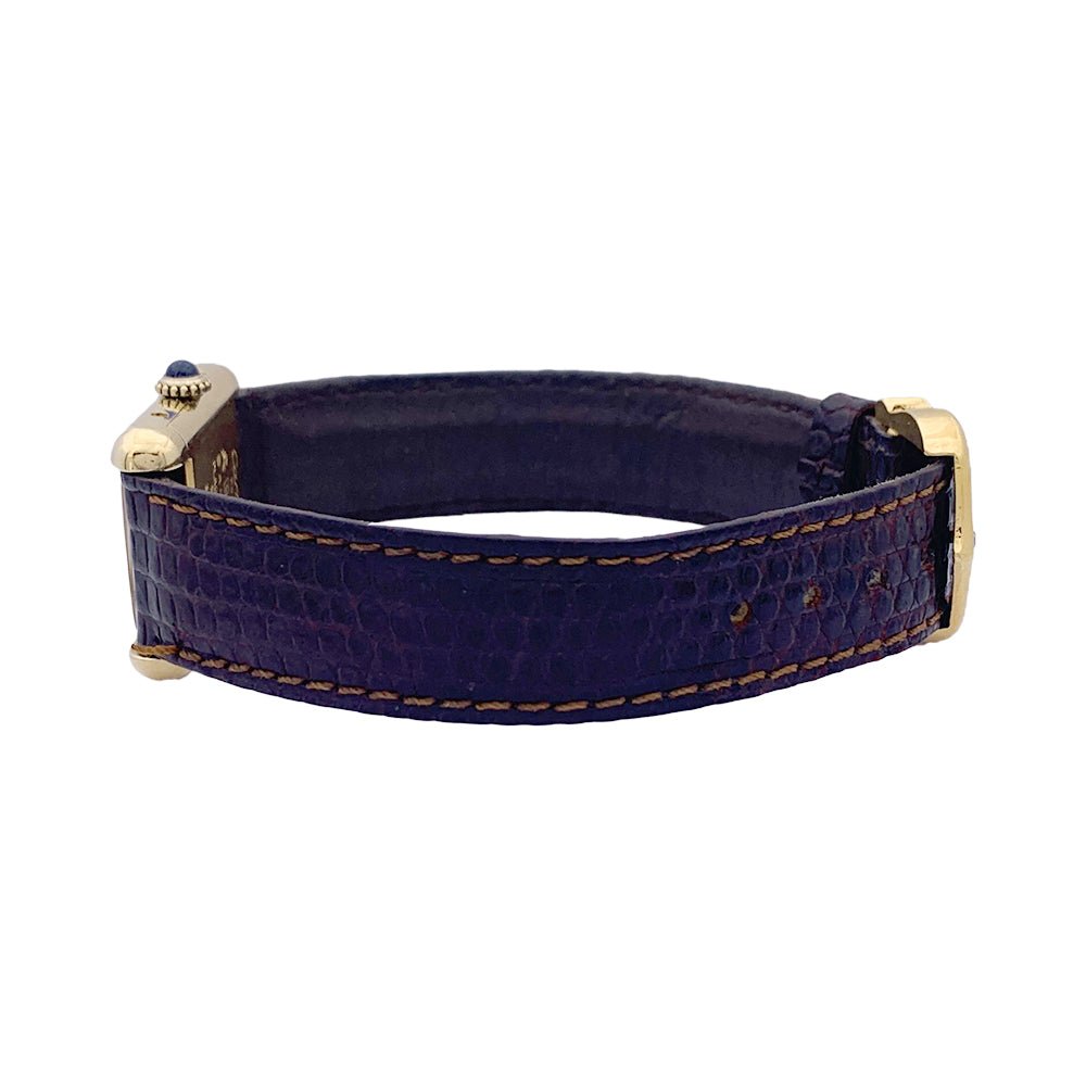 Montre CARTIER "Tank Must" argent plaqué or, cadran laqué rouge. - Castafiore