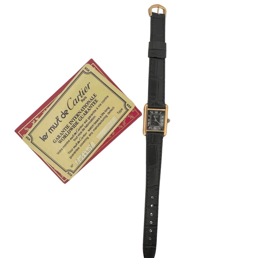 Montre CARTIER Tank Must en plaqué or - Castafiore