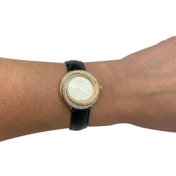Montre Cartier "Trinity", 3 ors, diamants, cuir. - Castafiore
