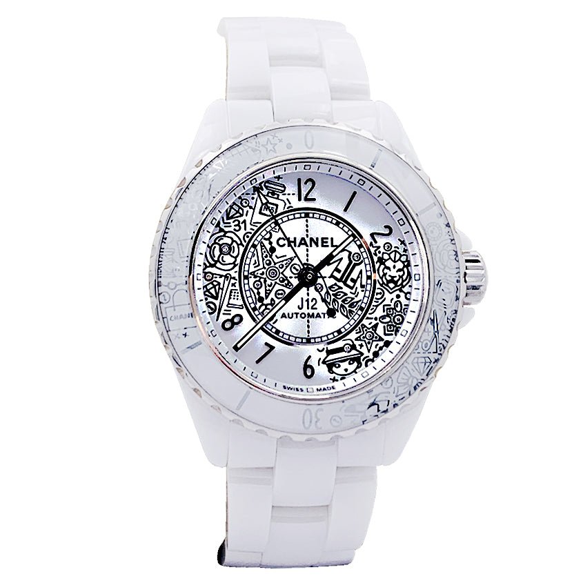 Montre CHANEL céramique et diamants. - Castafiore