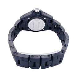 Montre CHANEL "J12", céramique noire et acier - Castafiore