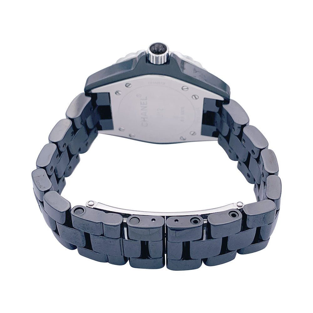 Montre CHANEL "J12" en céramique, acier et diamants - Castafiore