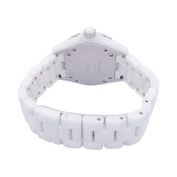 Montre CHANEL, "J12" en céramique blanche. - Castafiore