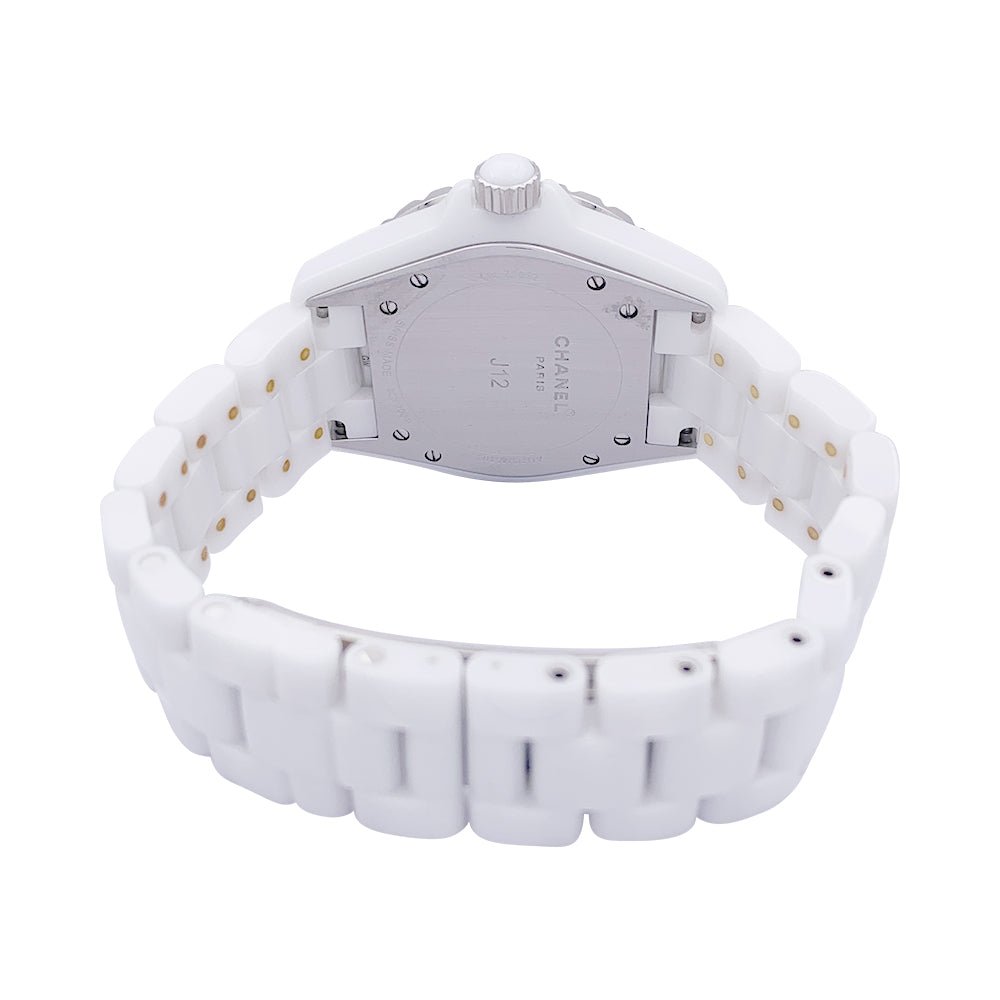 Montre CHANEL, "J12" en céramique blanche. - Castafiore
