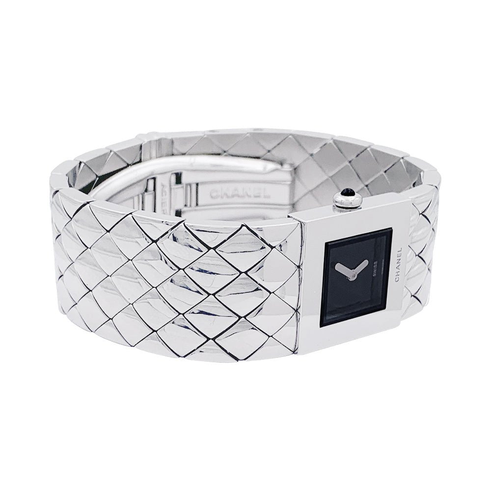 Montre CHANEL "Matelassé", acier. - Castafiore