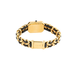 Montre CHANEL "Première" en métal doré et cuir - Castafiore