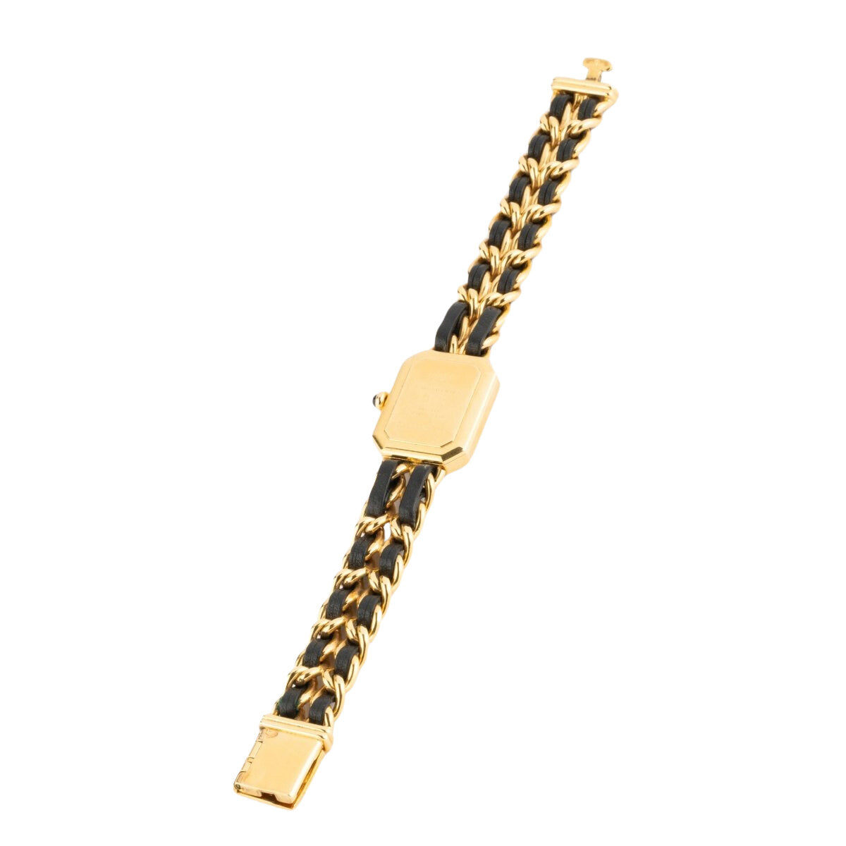 Montre CHANEL "Première" en métal doré et cuir - Castafiore