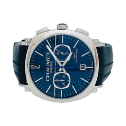 Montre Chaumet "Dandy" en acier, cuir. - Castafiore