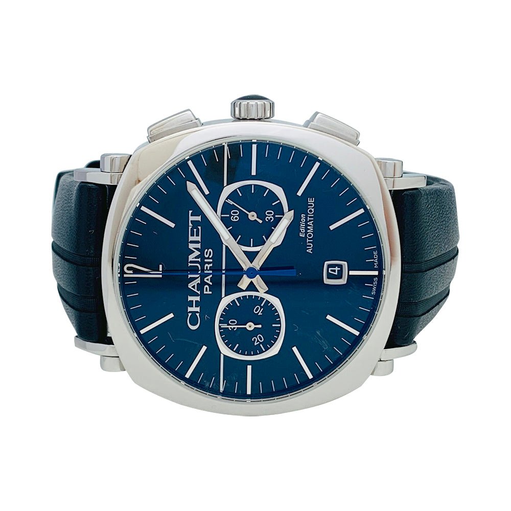 Montre Chaumet "Dandy" en acier, cuir. - Castafiore