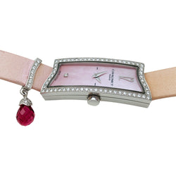 Montre CHAUMET "Frisson" en or blanc, diamants, nacre et tourmaline - Castafiore