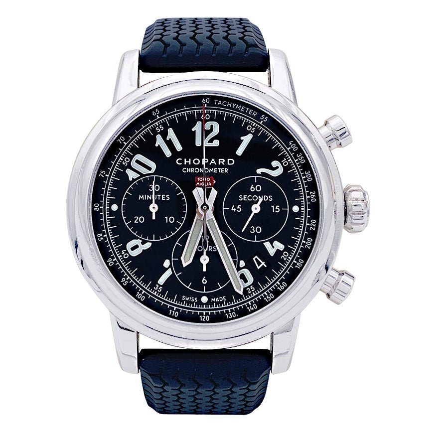 Montre CHOPARD "Mille Miglia Classic Chronograph" en acier et caoutchouc - Castafiore