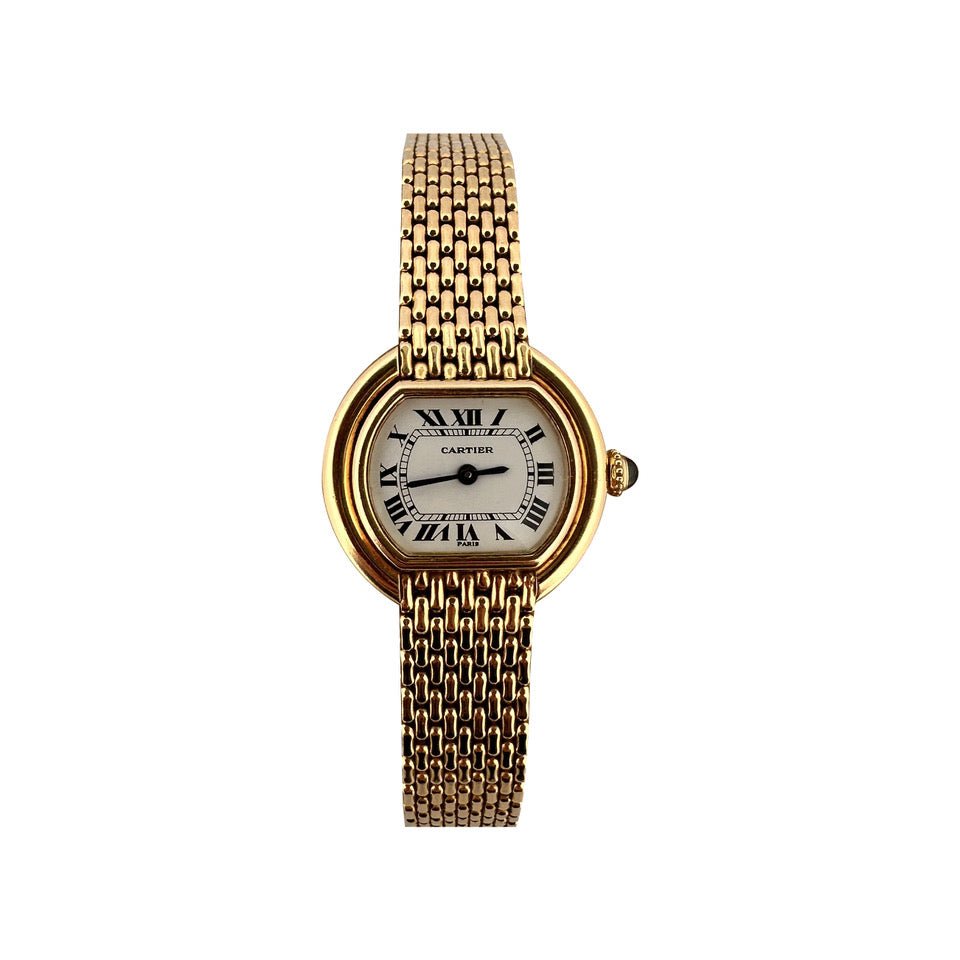 Montre de dame CARTIER "Ellipse" en or jaune - Castafiore