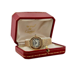 Montre de dame CARTIER "Ellipse" en or jaune - Castafiore