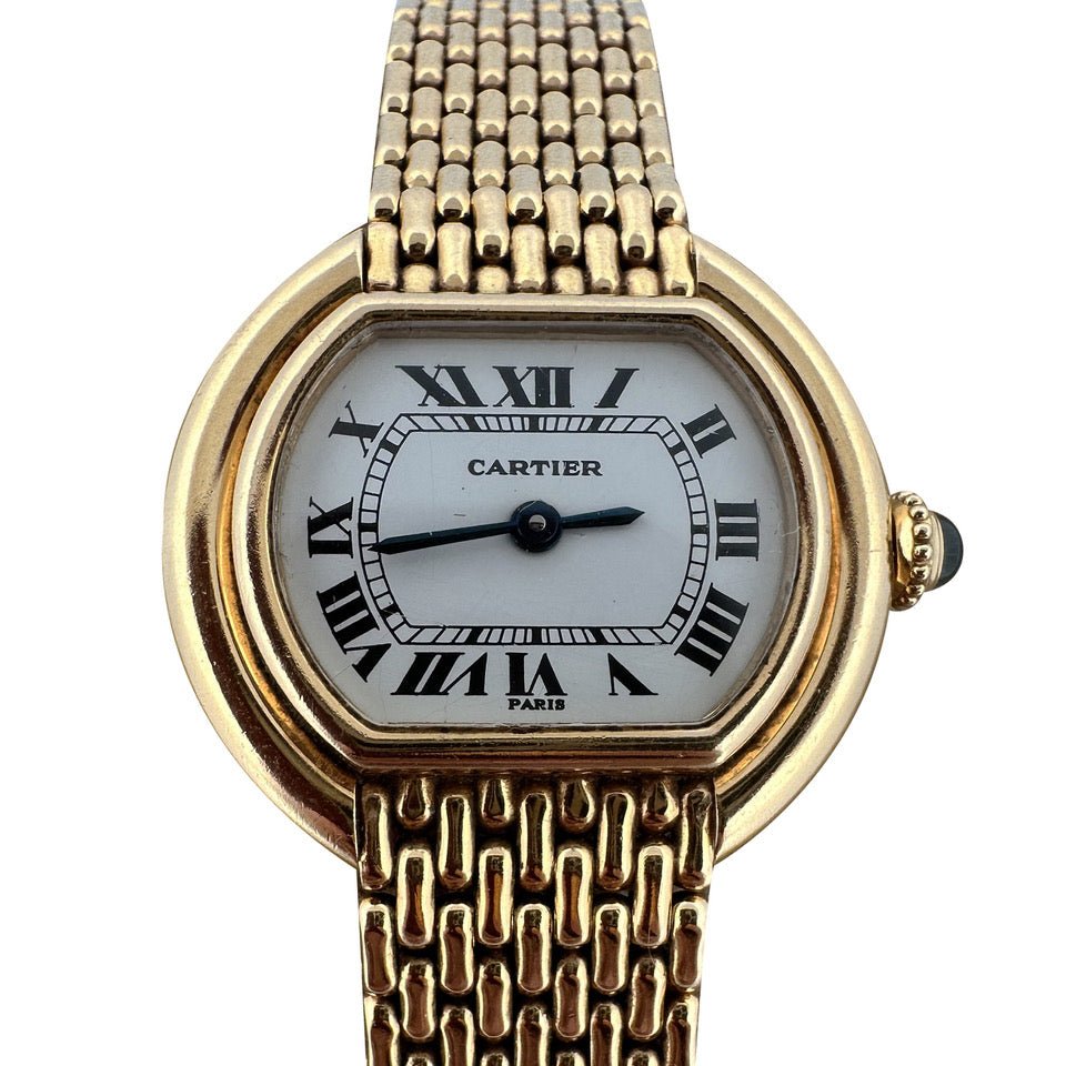 Montre de dame CARTIER "Ellipse" en or jaune - Castafiore