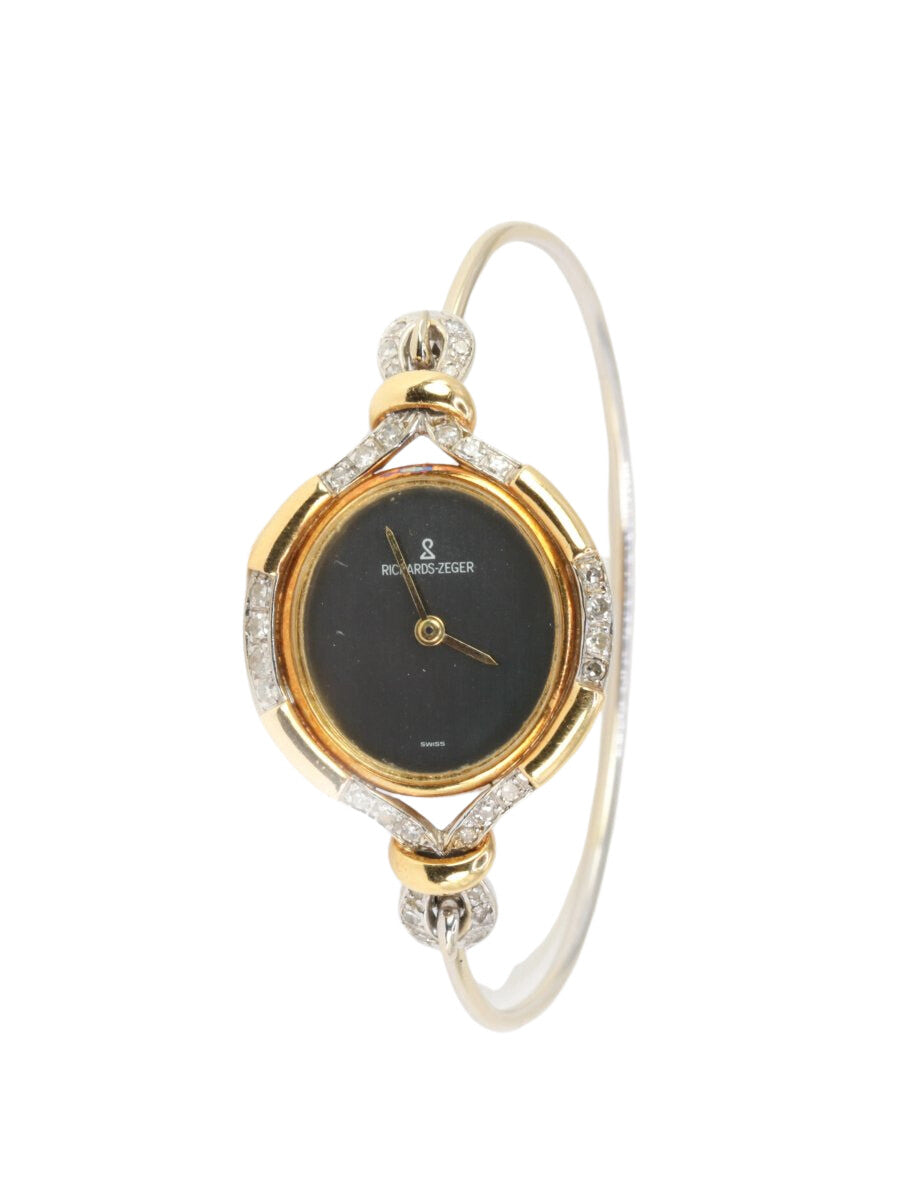 Montre de femme vintage Richards Zeger en or et diamants - Castafiore