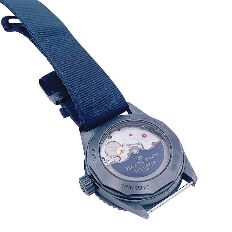 Montre de plongée Blancpain, “Fifty Fathoms Bathyscaphe", céramique. - Castafiore