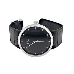 Montre DIOR “La D de Dior” en acier et diamants - Castafiore