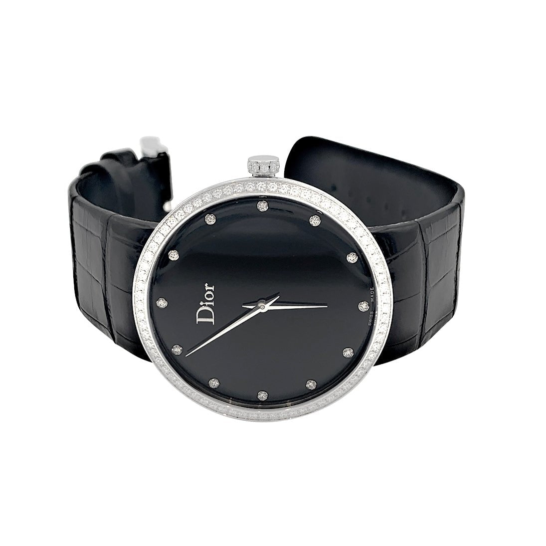 Montre DIOR “La D de Dior” en acier et diamants - Castafiore