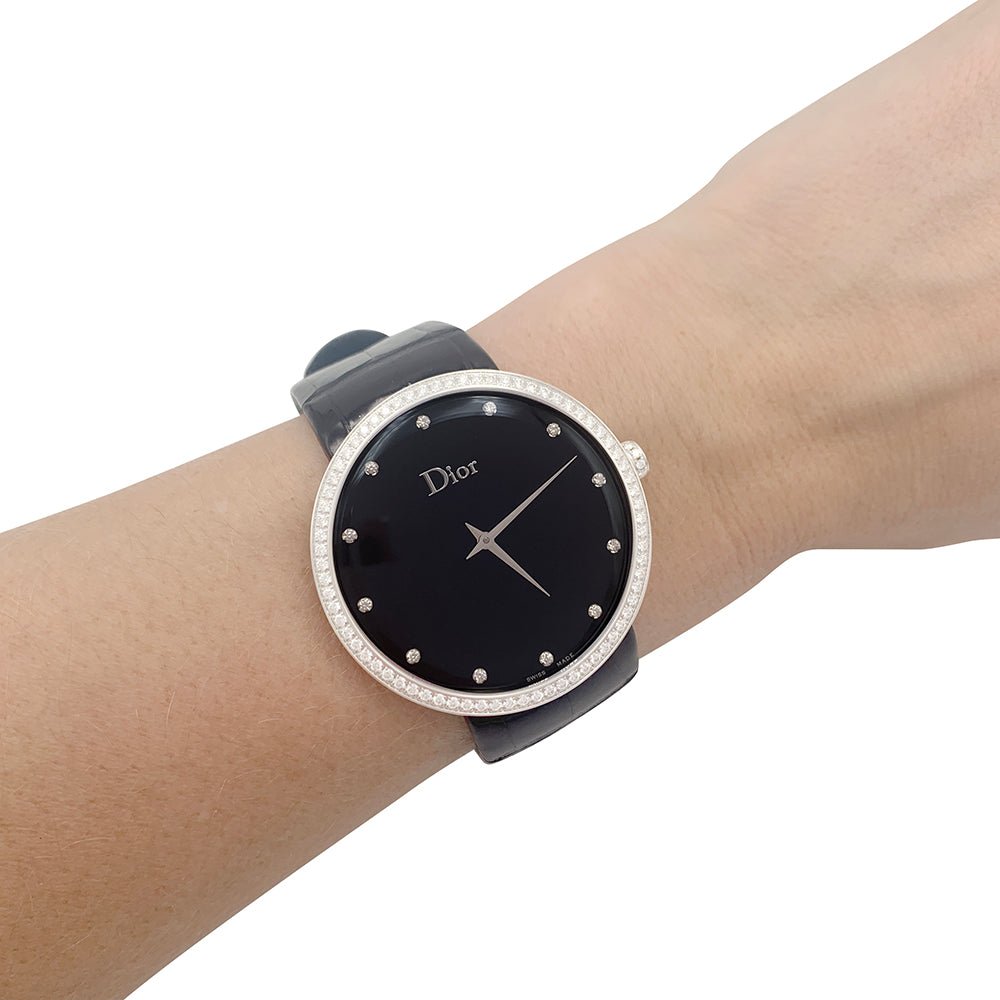 Montre DIOR “La D de Dior” en acier et diamants - Castafiore