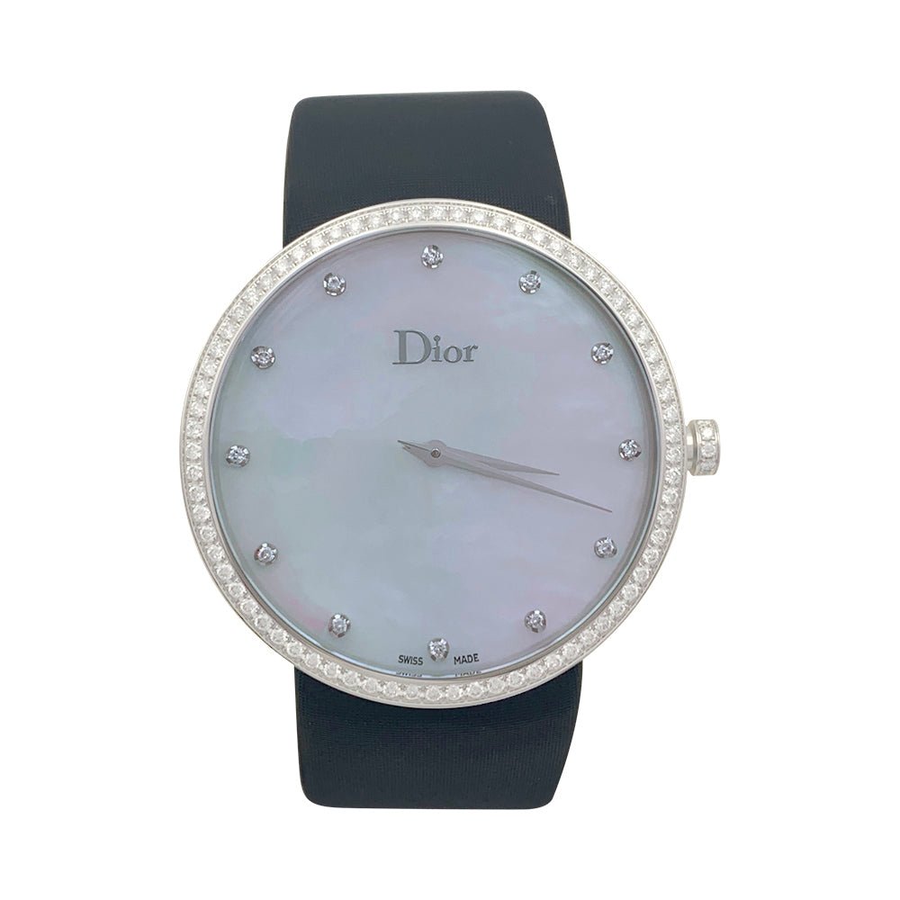 Montre DIOR "La D de Dior" en acier, nacre et diamants - Castafiore
