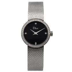 Montre DIOR La D en acier et diamants - Castafiore