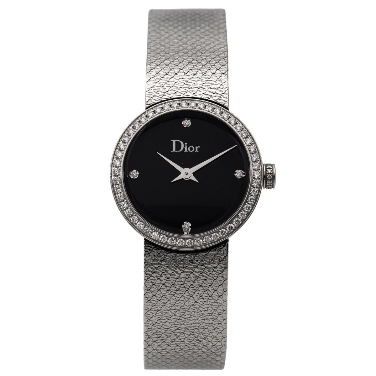 Montre DIOR La D en acier et diamants - Castafiore