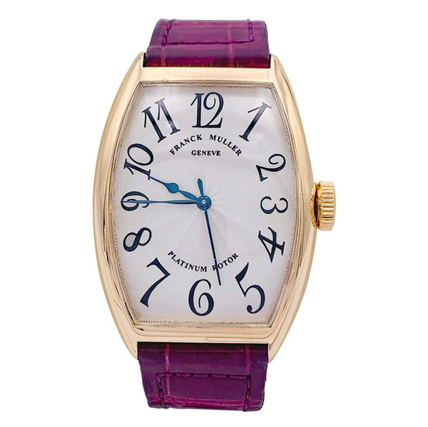 Franck Muller watch, “Master of Complications”, pink gold, leather