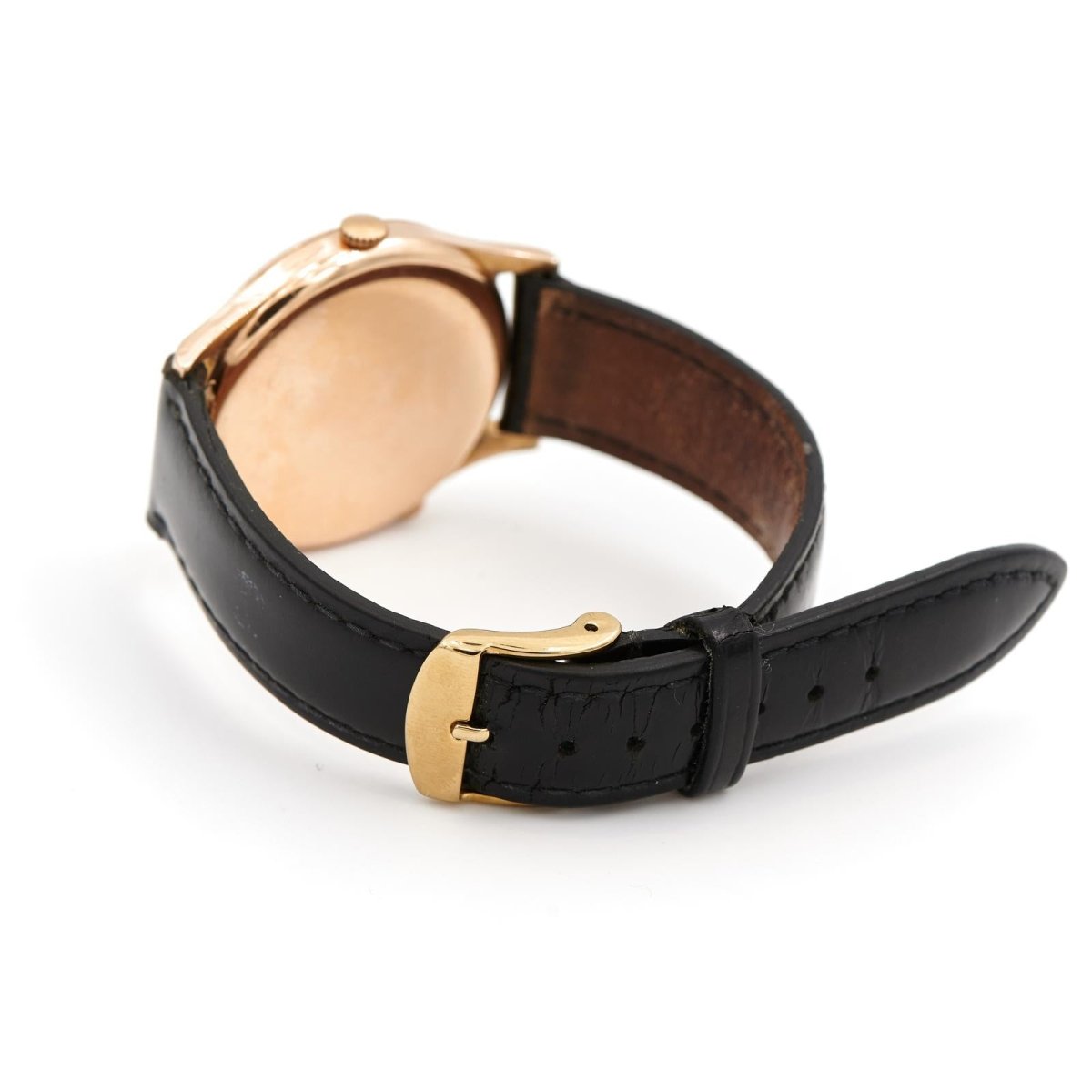 Montre GRAND PRIX ÉLECTION en or jaune et cuir noir - Castafiore