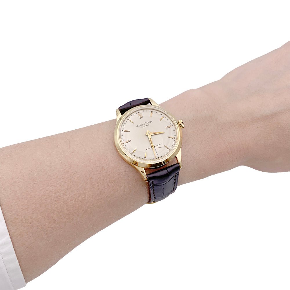 Montre Jaeger Lecoultre, or jaune, cuir. - Castafiore
