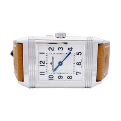 Montre Jaeger Lecoultre, "Reverso Classic",cacier, cuir. - Castafiore