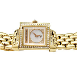 Montre Jaeger Lecoultre "Reverso Duetto" en or jaune, nacre et diamants. - Castafiore