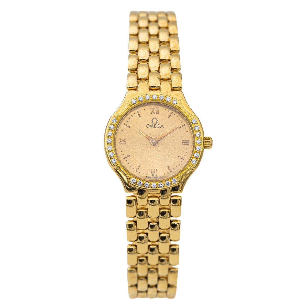 Montre OMEGA en or jaune et diamants - Castafiore
