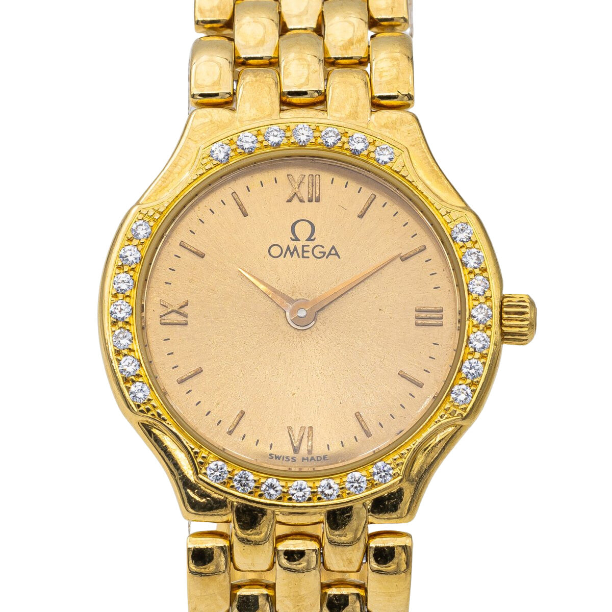 Montre OMEGA en or jaune et diamants - Castafiore