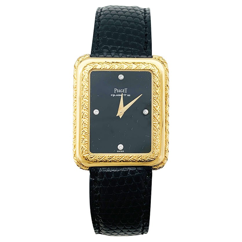 Montre Piaget en or jaune, cuir. - Castafiore