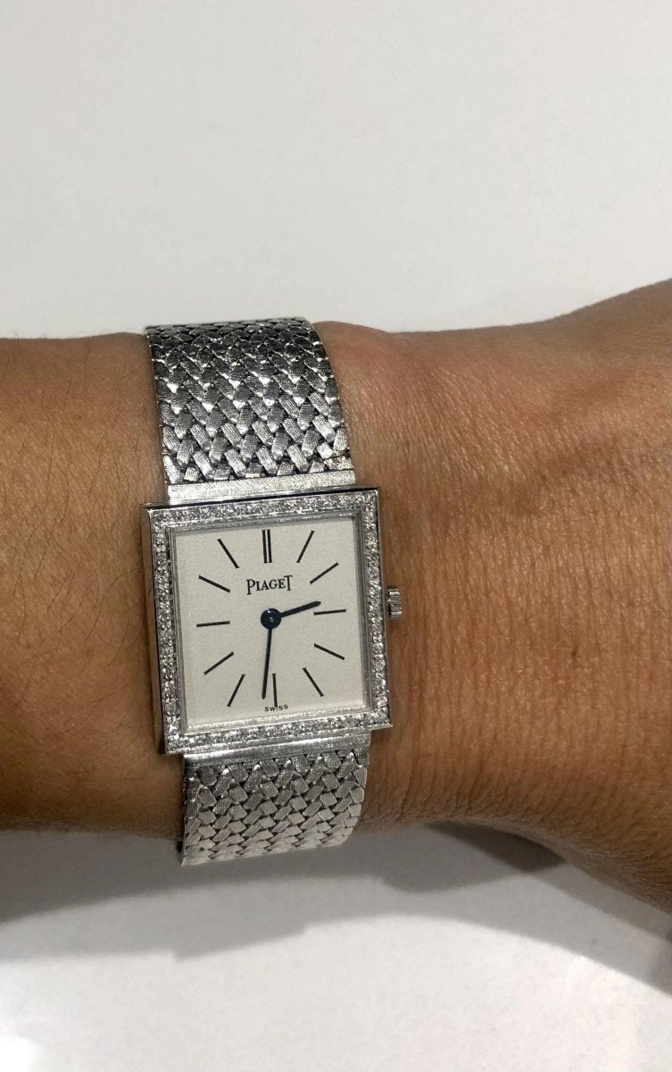 Montre Piaget or gris et diamant - Castafiore