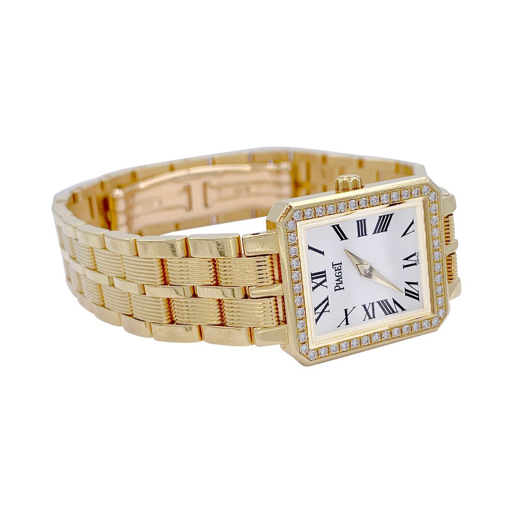Montre Piaget, "Protocole", or jaune et diamants. - Castafiore
