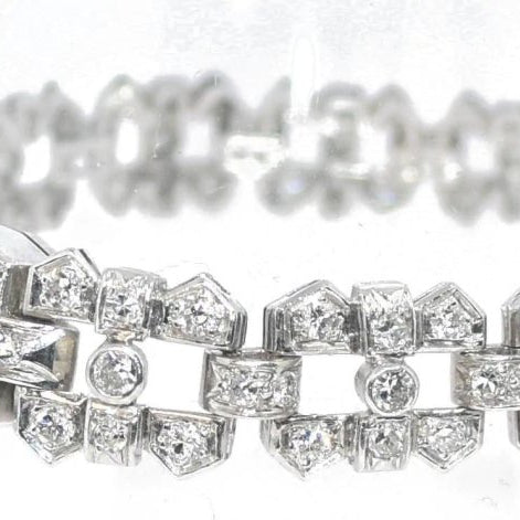 Montre platine et diamants 1930 - Castafiore