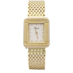 Montre Poiray, "Ma Première", or jaune, plaqué or, acier - Castafiore