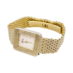 Montre Poiray, "Ma Première", or jaune, plaqué or, acier - Castafiore